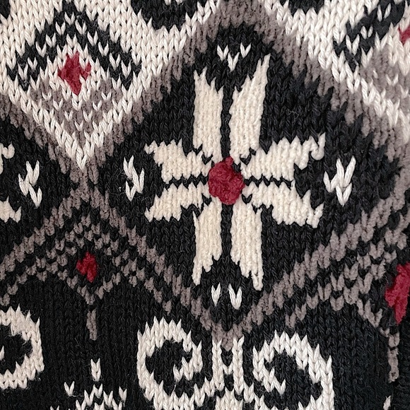 Vintage Icelandic Design Zip Up Snowflake Sweater - Picture 9 of 13